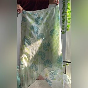 Long maxi floral skirt